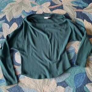 Free People We the Free peacock green waffle thermal size medium
